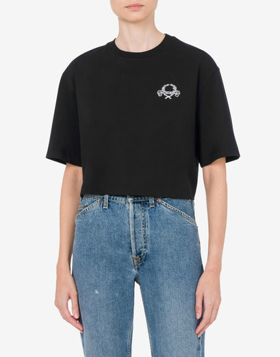 Cropped Laurel Crown Logo T-shirt