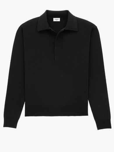 Wool polo shirt