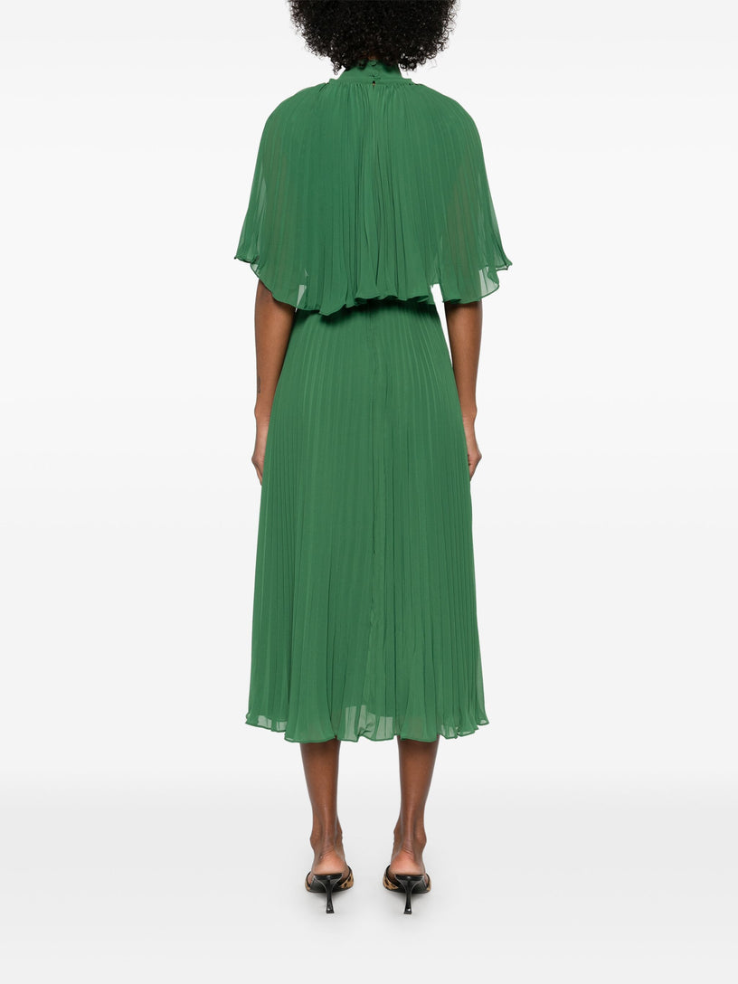 Chiffon cape midi dress