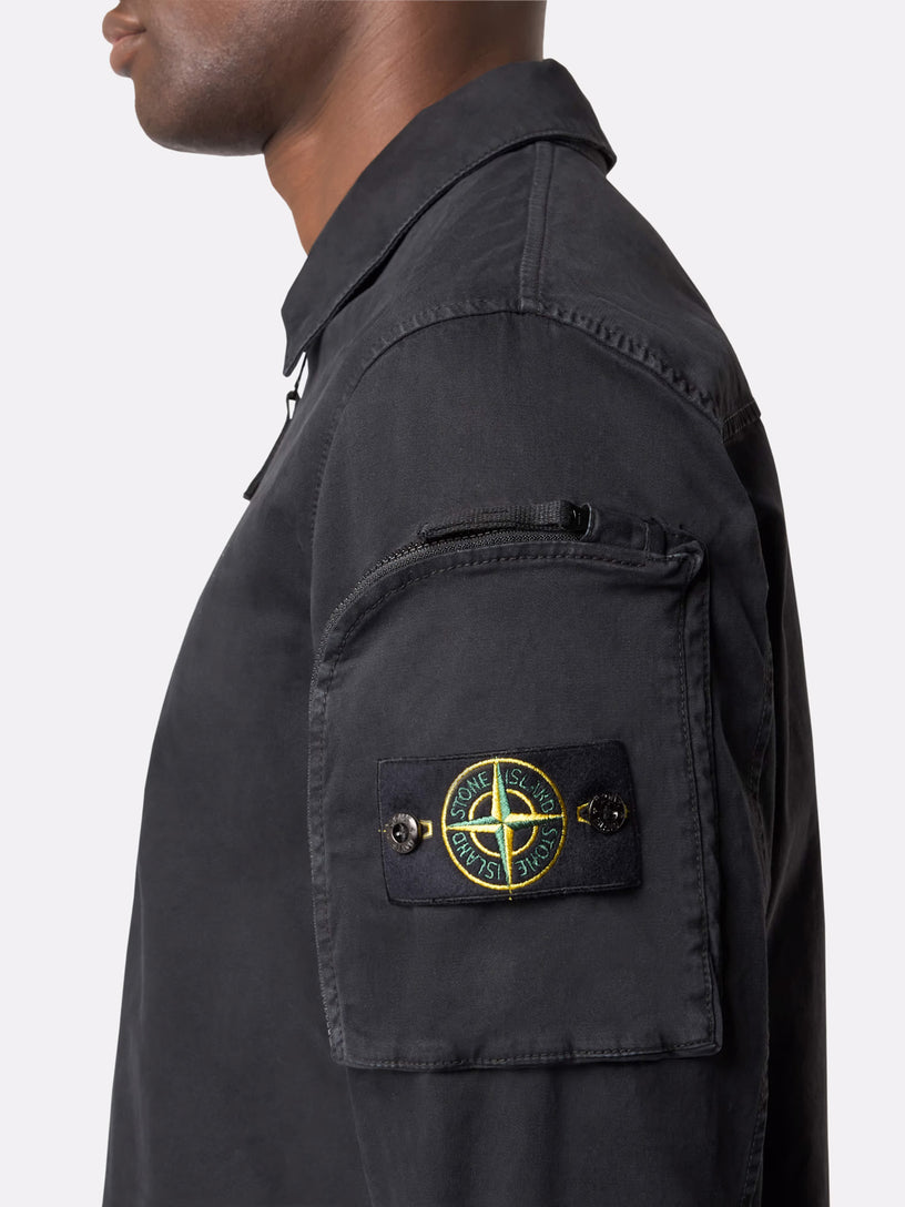 Overshirt with Stone Island Badge