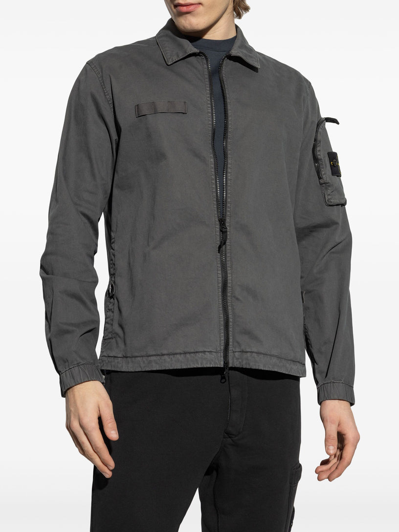 Overshirt with Stone Island Badge