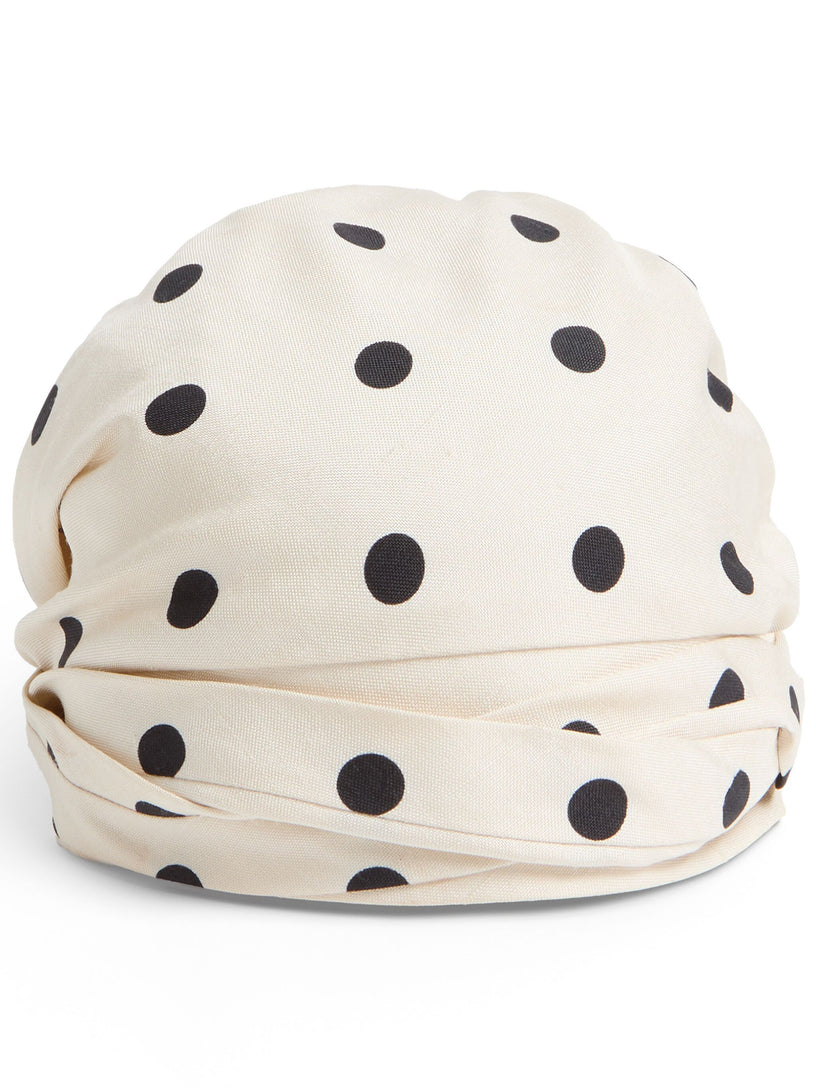 Polka dot-print Turban Scarf