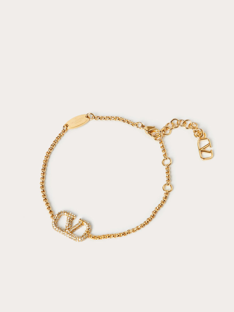 Vlogo signature bracelet in metal and Swarovski® crystals