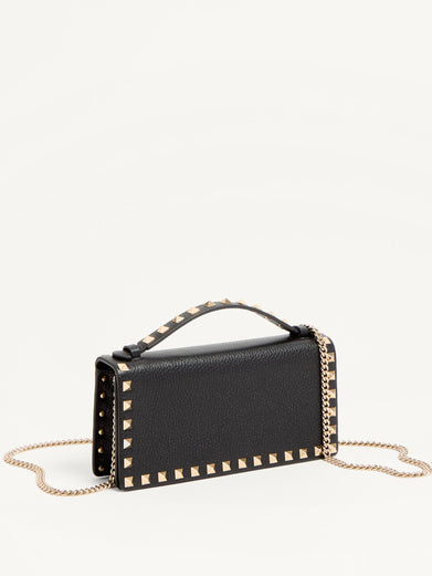 Rockstud wallet with chain