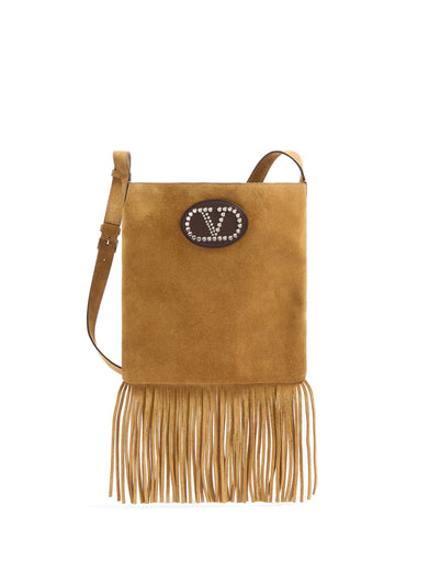 Nellcôte shoulder bag in suede with fringes