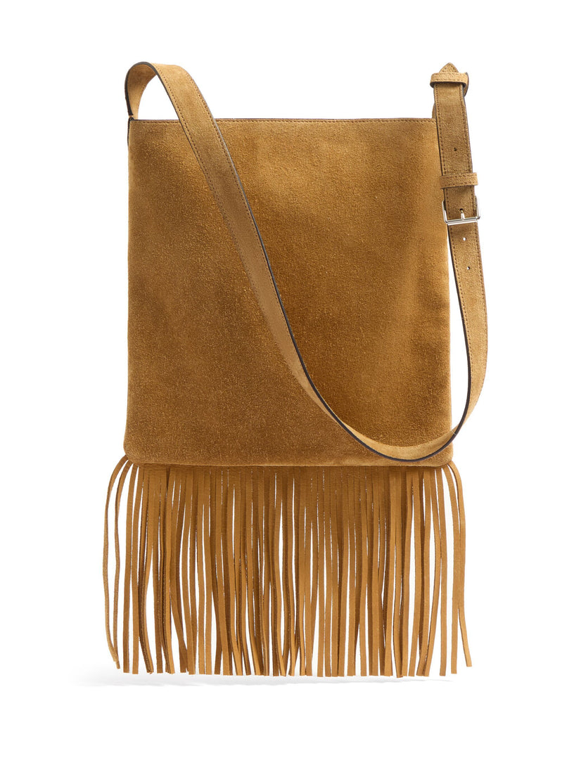 Nellcôte shoulder bag in suede with fringes