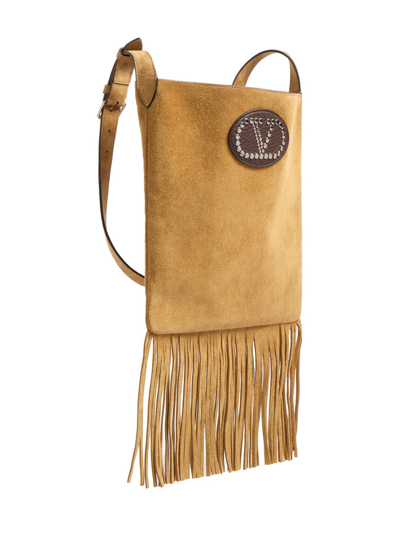 Nellcôte shoulder bag in suede with fringes