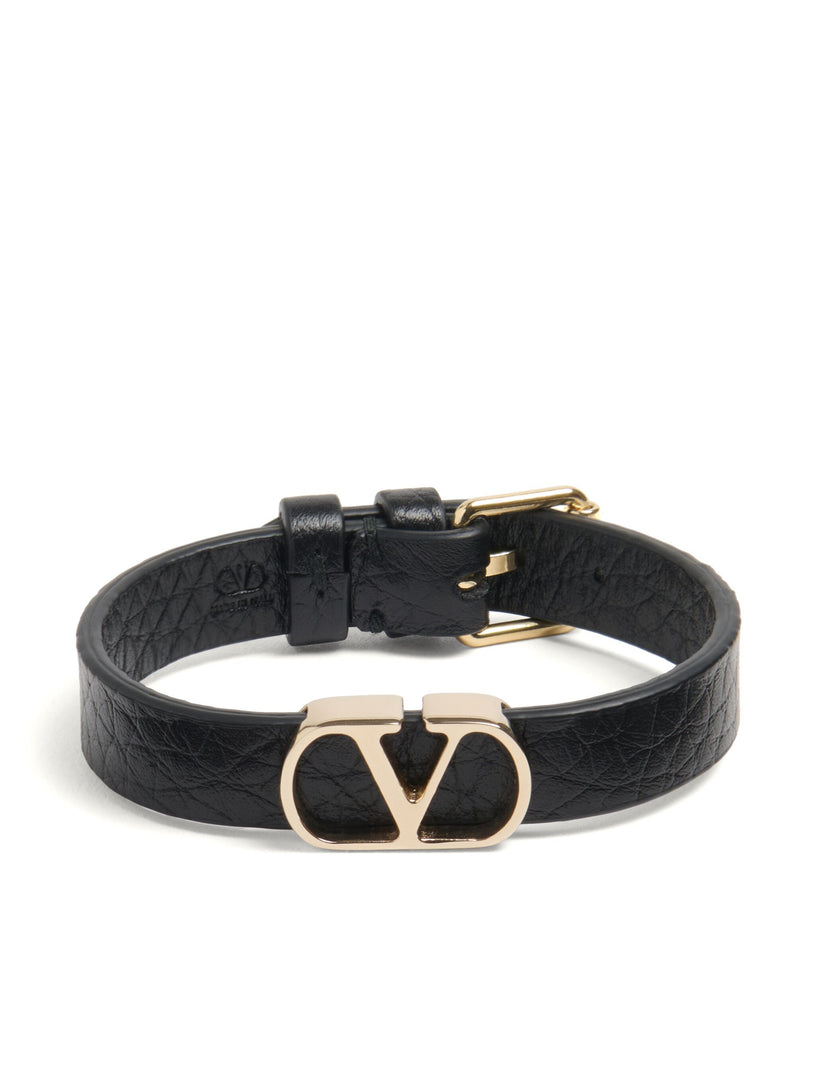 Valentino Garavani Vlogo Signature bracelet in grained calfskin