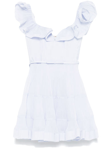 Pleated Frill Mini Dress