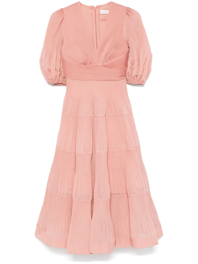 ZIMMERMANN Pleated midi dress