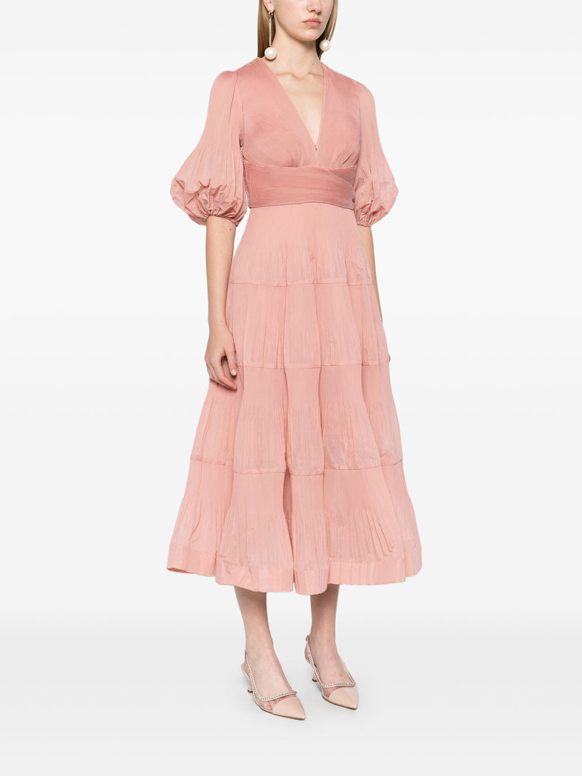 Pleated midi dress