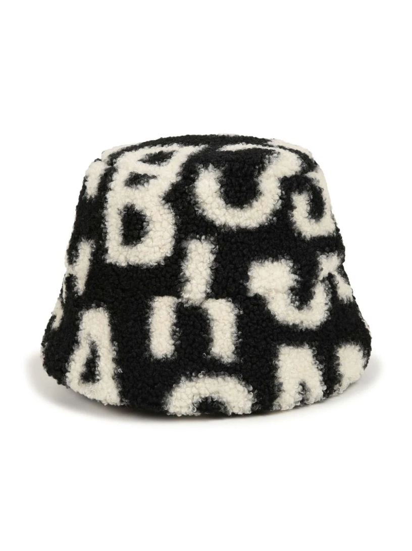 Bucket hat with monogram print