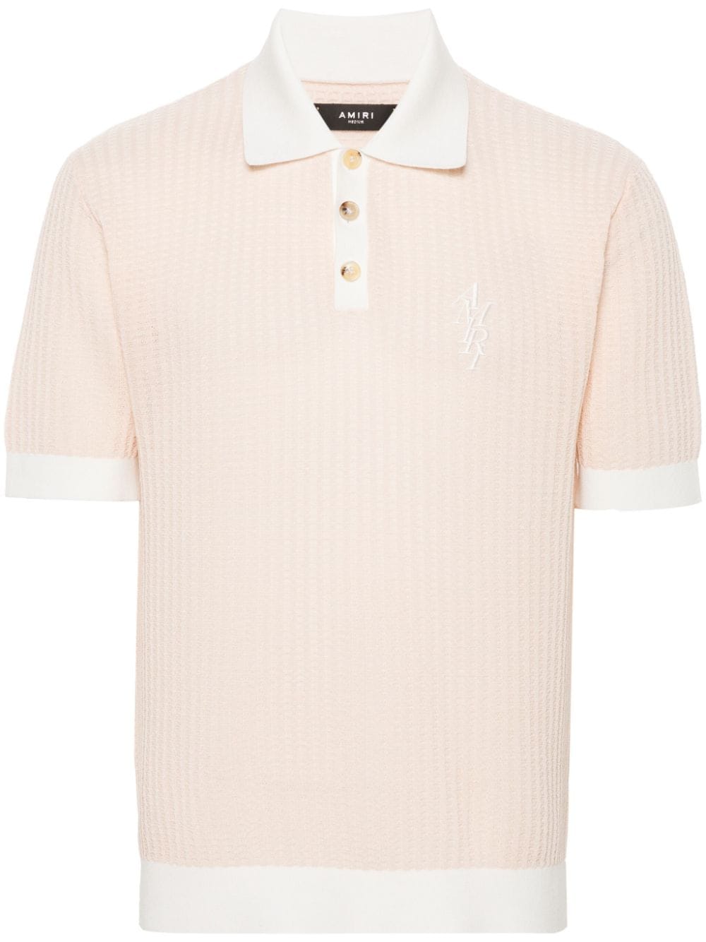 Amiri Polo In Rose-pink Cotton