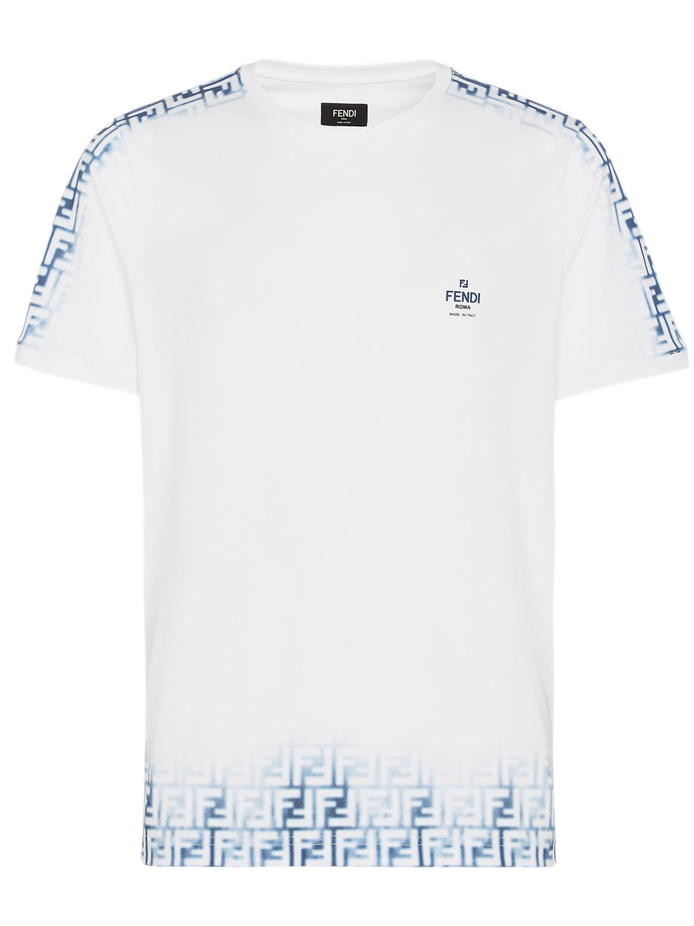 Fendi T-shirt R L.j.shaded Ff In Blue