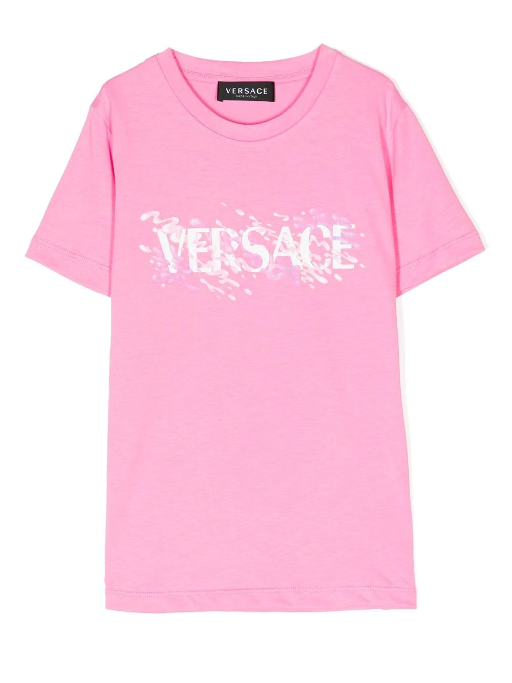 Versace T-shirt Con Logo In Pink