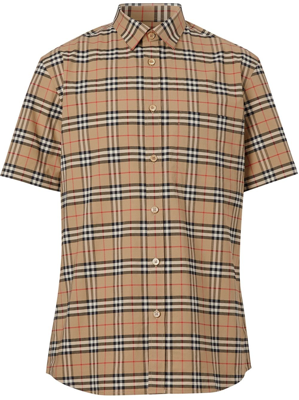 Burberry Camicia Con Motivo Check In Neutrals