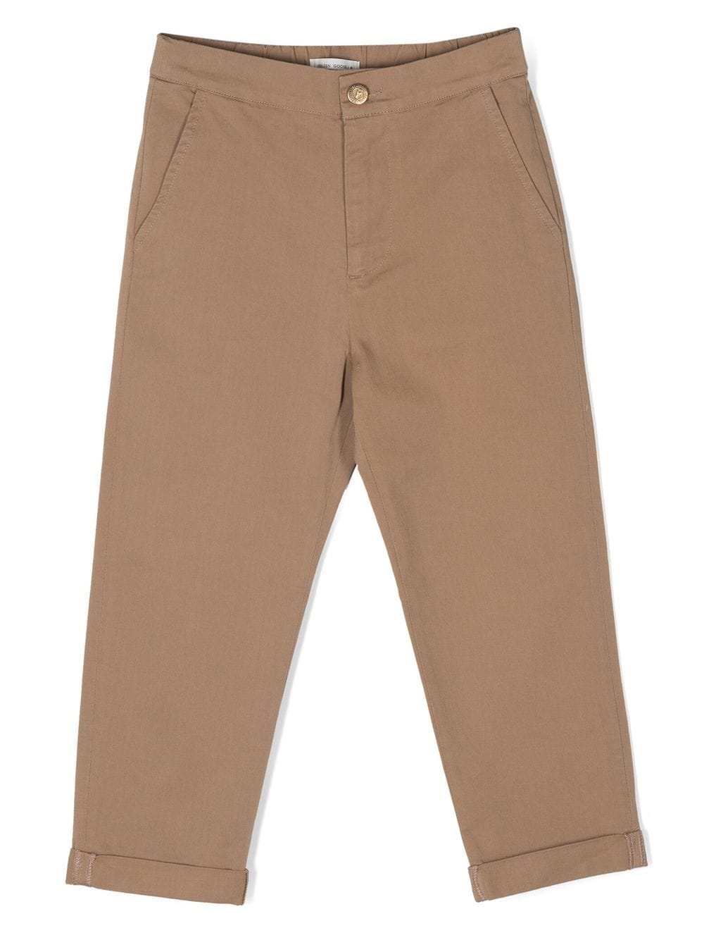 Golden Goose Stretch Cotton Twill Chino Pants In Beige