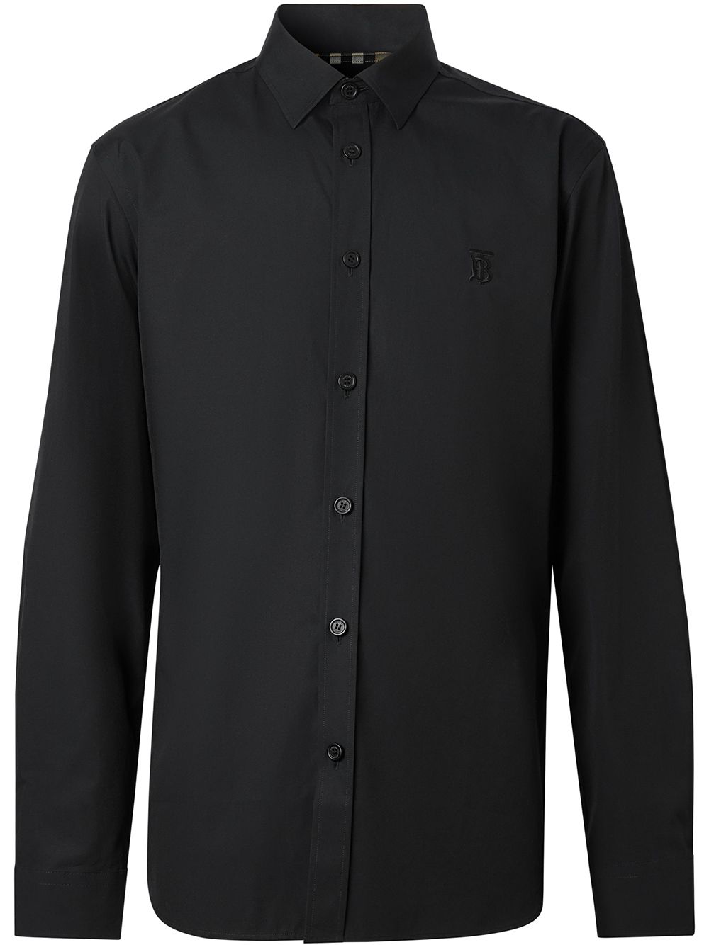 Burberry Camicia Con Monogramma In Black