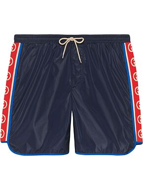 Swim shorts with logo stripe