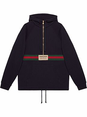 Sweatshirt with web and gucci label