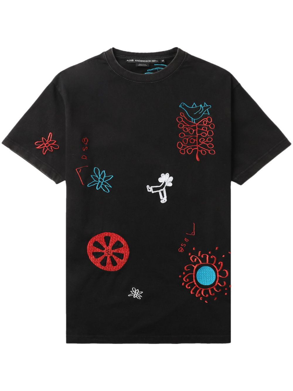 Andersson Bell Black March Embroidery T-shirt