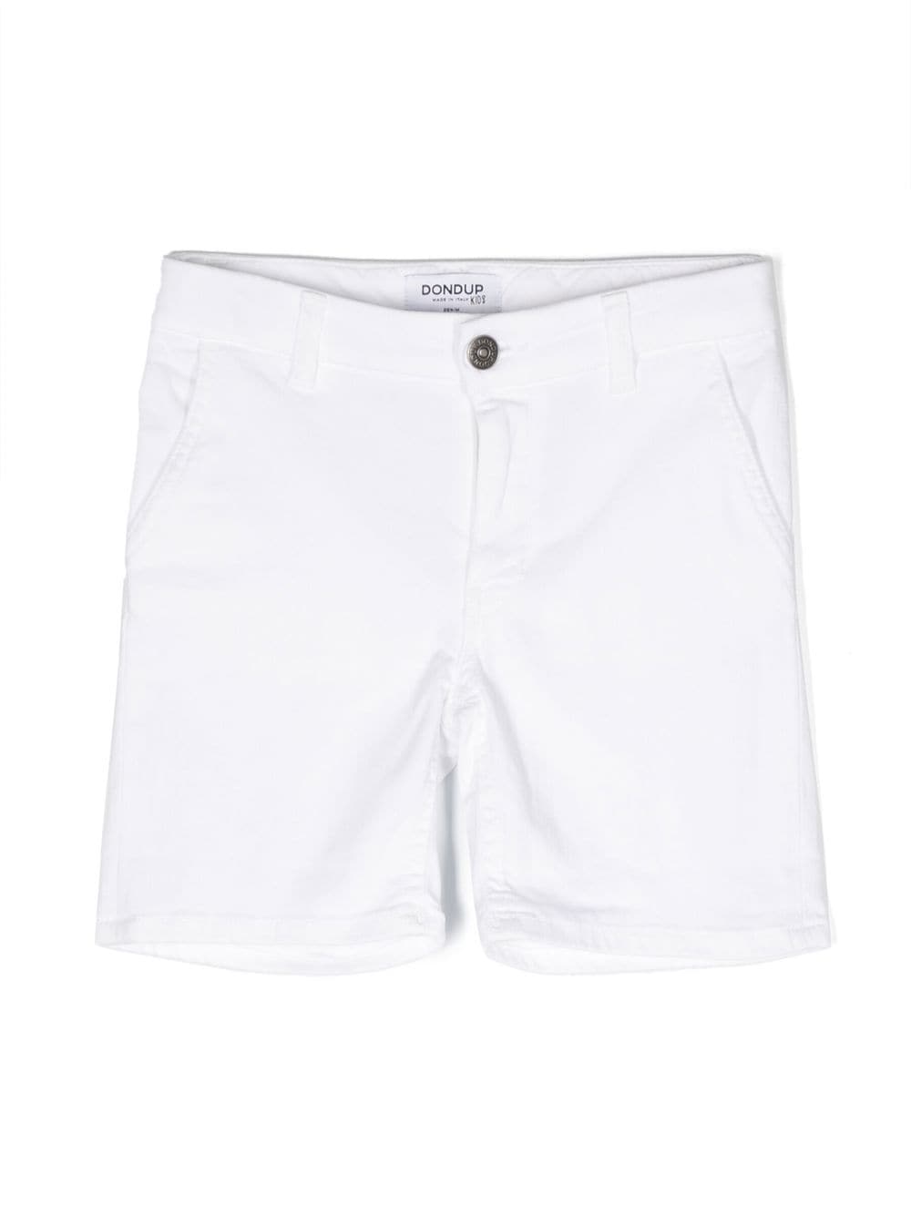 Dondup White Bermuda Shorts With Logo Application